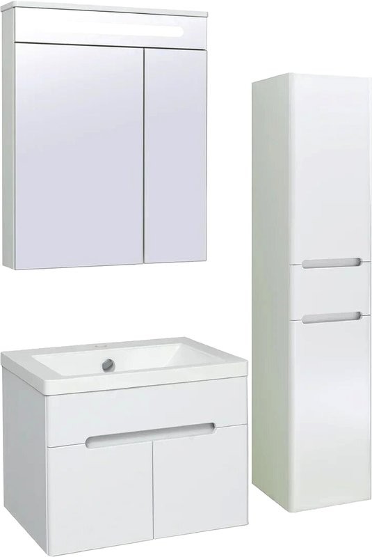 Тумба с раковиной Runo Парма 60, подвесная, 2 двери