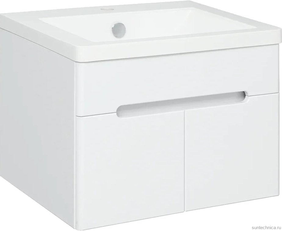 Тумба с раковиной Runo Парма 60, подвесная, 2 двери