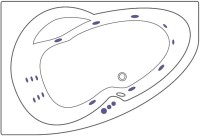 Акриловая ванна Excellent Newa WAEX.NEL16.SMART L 160x95 см, угловая, левая, пристенная, с гидромассажем, белая, асимметричная, с каркасом, со сливом-переливом