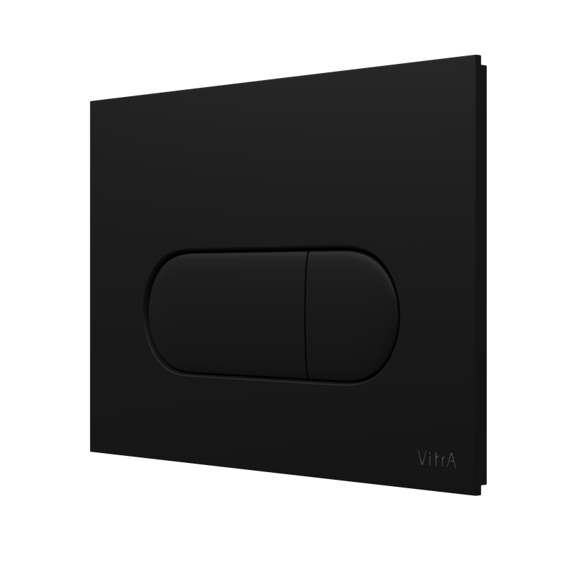 Комплект Унитаз подвесной Wanfald Lauta 47374100005 черный + Инсталляция VitrA V-Fix Core 732-5800-01PV + Кнопка Root Round 740-2211 черная матовая