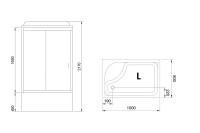 Душевая кабина Royal Bath BP RB8120BP5-WC-L с высоким поддоном, с сиденьем