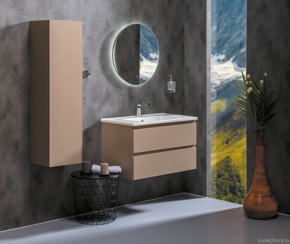 Шкаф пенал для ванной Armadi Art Capolda latte