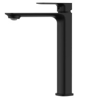 Смеситель для раковины высокий матовый черный, AQUAme Monza AQM6314MB