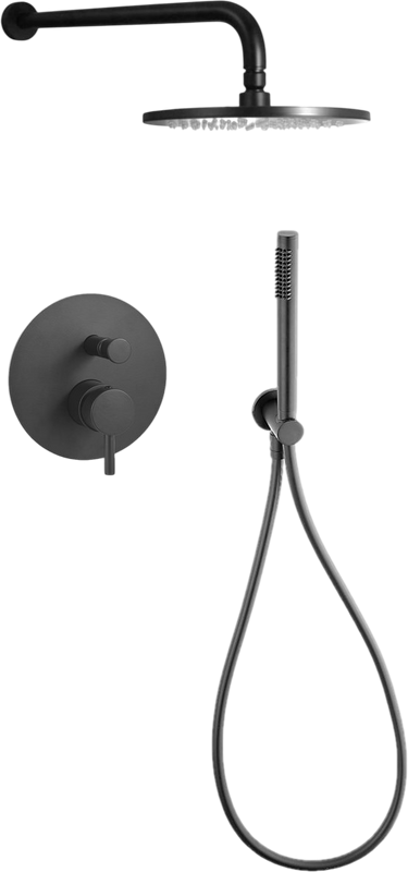 Душевой комплект Paffoni Light KITLIG015NO С ВНУТРЕННЕЙ ЧАСТЬЮ, черный