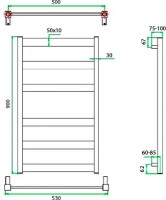 Полотенцесушитель водяной Grota Brezza 53x90