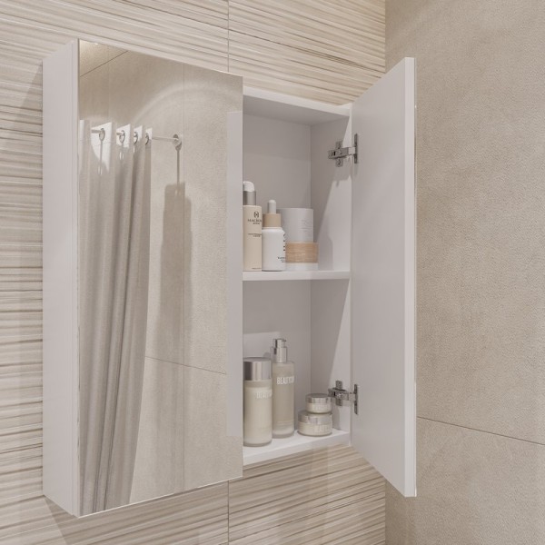 Зеркало-шкаф DIWO Архангельск 60 см универсальное, белое