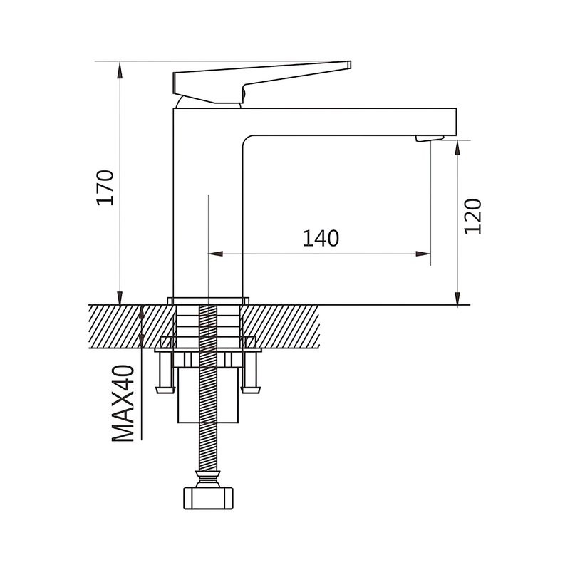Смеситель для раковины Shevanik S8901-1 хром