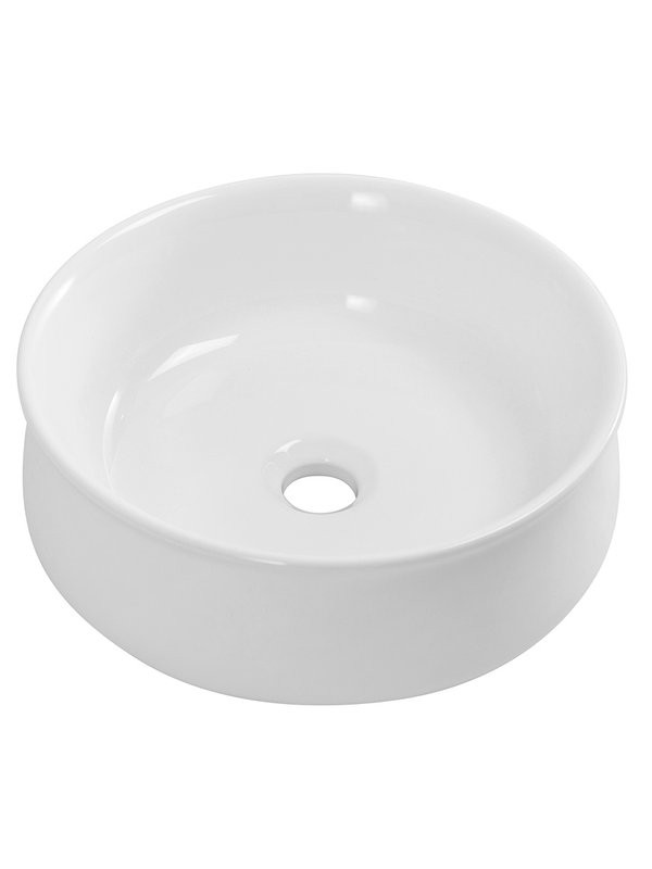 Накладная раковина Cezares 36 глянцевая белая, круглая, фаянс