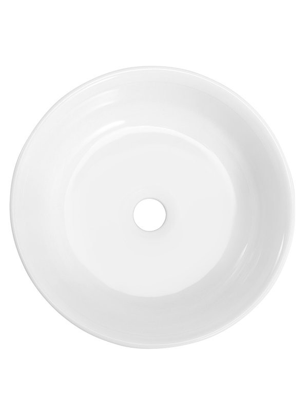 Накладная раковина Cezares 36 глянцевая белая, круглая, фаянс