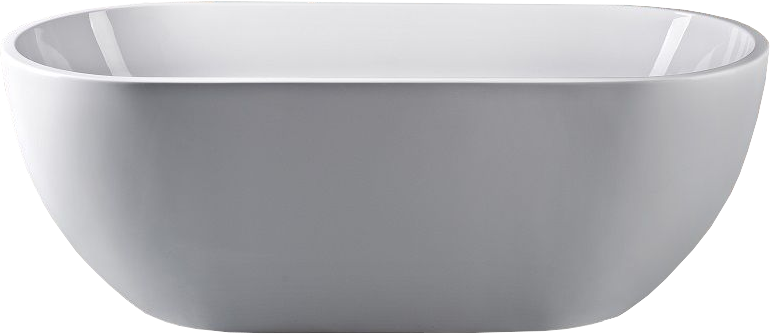 Акриловая ванна Art&Max AM-218-1500-750 150x75 см, отдельностоящая, белая, овальная, с каркасом, со сливом-переливом