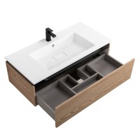 Тумба с раковиной Cezares Slider 100 подвесная, 1 ящик, дуб тангент