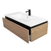 Тумба с раковиной Cezares Slider 100 подвесная, 1 ящик, дуб тангент