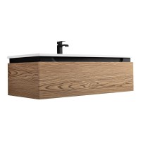 Тумба с раковиной Cezares Slider 100 подвесная, 1 ящик, дуб тангент