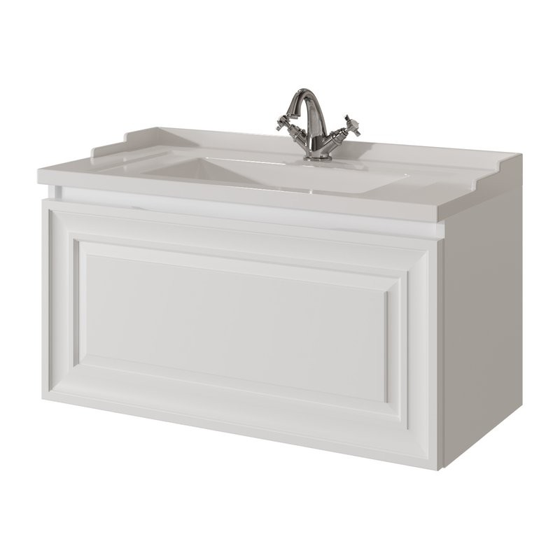 Тумба с раковиной Caprigo Ponza 80 подвесная, белая