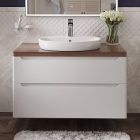 Накладная раковина DIWO Самара 62 белая, овальная, фаянс, с 1 отверстием под смеситель