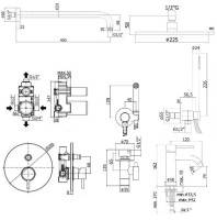 Комплект для ванной Paffoni Light KITZLIG015CR071 С ВНУТРЕННЕЙ ЧАСТЬЮ, хром