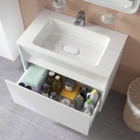 Тумба с раковиной IDDIS Esper 80 подвесная, белая