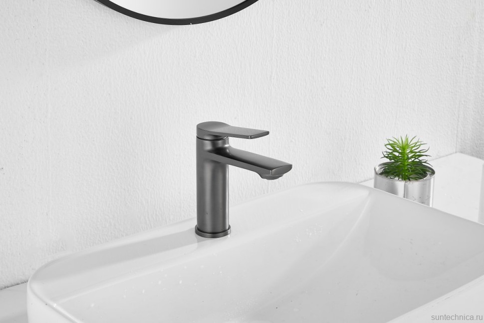 Смеситель для раковины BELZ B507 B10572-3 оружейная сталь