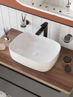 Накладная раковина STWORKI Берген S21410WH 50 глянцевая белая, прямоугольная