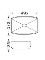 Накладная раковина STWORKI Берген S21410WH 50 глянцевая белая, прямоугольная