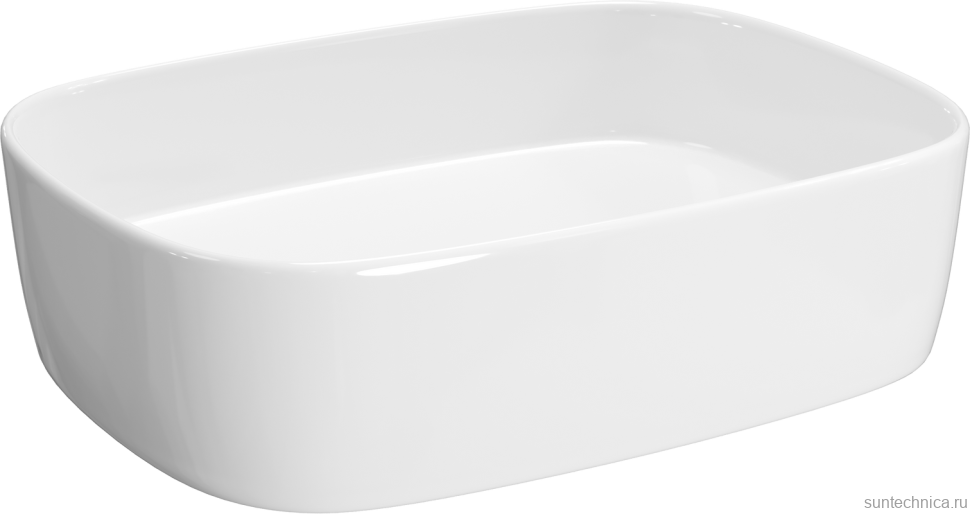 Накладная раковина STWORKI Берген S21410WH 50 глянцевая белая, прямоугольная