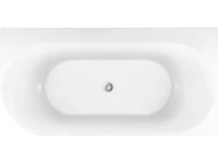 Акриловая ванна Allen Brau Priority 4 R 170x80 см, угловая, правая, пристенная, белая матовая, асимметричная, на ножках, с экраном, со сливом-переливом