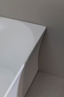 Акриловая ванна Allen Brau Priority 4 R 170x80 см, угловая, правая, пристенная, белая матовая, асимметричная, на ножках, с экраном, со сливом-переливом