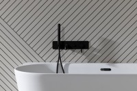 Акриловая ванна Allen Brau Priority 4 R 170x80 см, угловая, правая, пристенная, белая матовая, асимметричная, на ножках, с экраном, со сливом-переливом