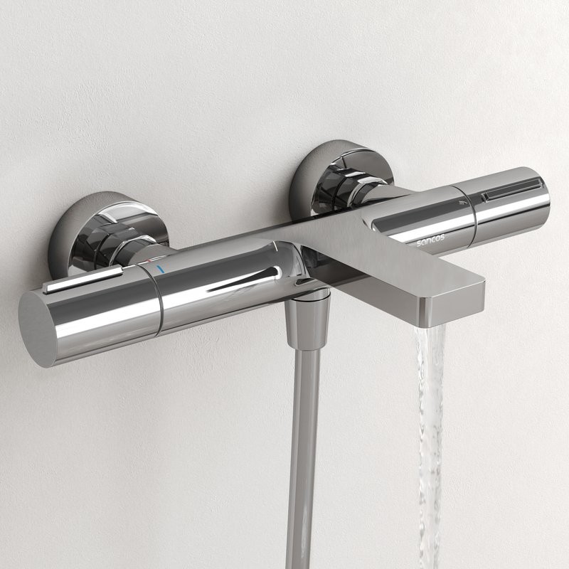 Термостатический смеситель для ванны и душа Sancos Etna, хром, SC9006CH
