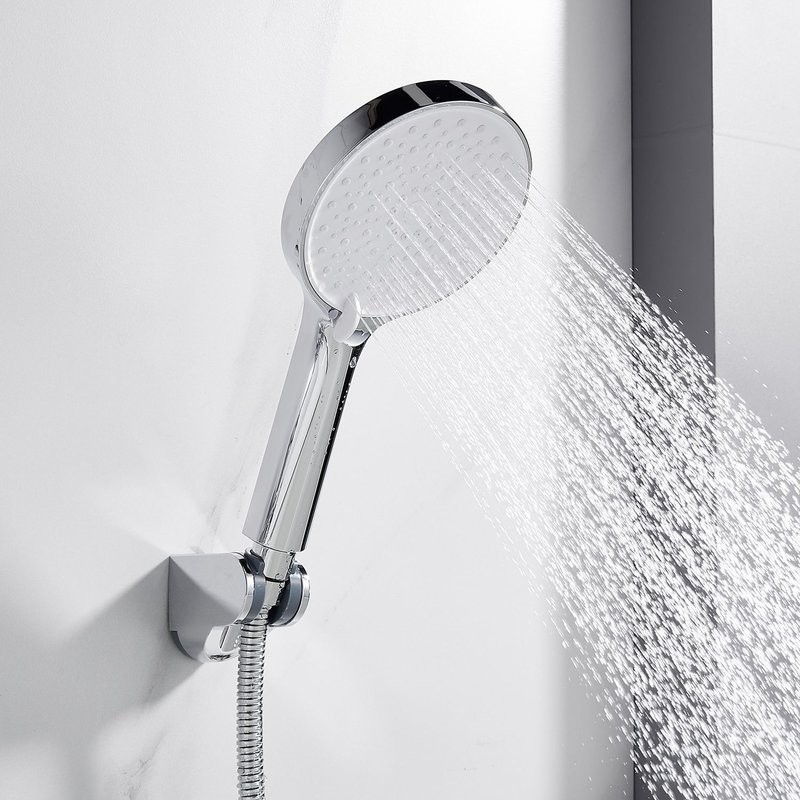 Смеситель для ванны с длинным изливом и лейкой (кран для ванны) Shevanik S4322, хром