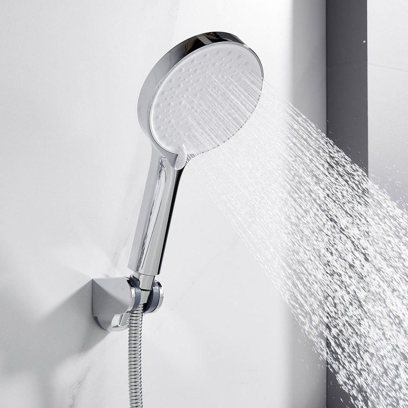 Смеситель для ванны с длинным изливом и лейкой (кран для ванны) Shevanik S4322, хром