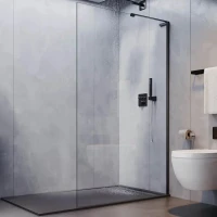 Душевая перегородка Veconi Korato KR77B-120-01-C8 120 см, профиль матовый черный