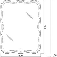 Зеркало BelBagno SPC-OND-600-800-LED-TCH
