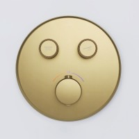 Душевой комплект Sancos Space SC3006BG брашированное золото, С ВНУТРЕННЕЙ ЧАСТЬЮ