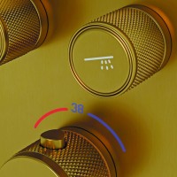 Душевой комплект Sancos Space SC3006BG брашированное золото, С ВНУТРЕННЕЙ ЧАСТЬЮ