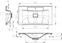Тумба с раковиной BelBagno Marino 80 rovere grigio