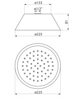 Верхний душ Cezares CZR-SPA200-01 хром Верхний душ Cezares CZR-SPA200-01 хром