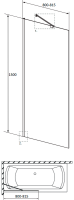 Шторка на ванну Radaway Idea Black PNJ II 80