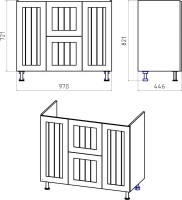 Тумба с раковиной Misty Спарта 100 белая