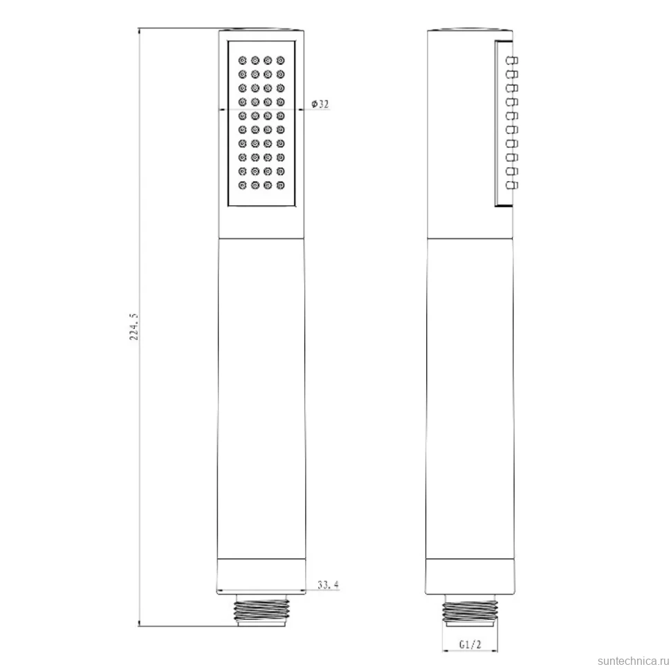 Душевая лейка Olive'S D171LED хром