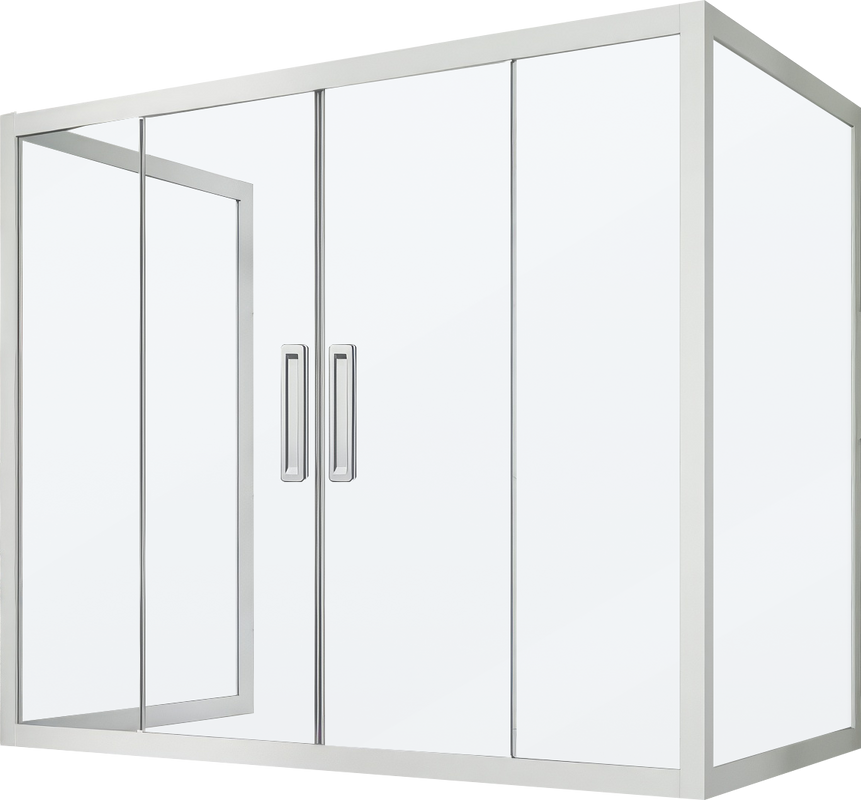 Шторка на ванну Kubele DE019 P4U-MAT-MT, 165х70 см, профиль матовый хром