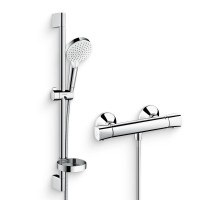 Душевой комплект Термостат Hansgrohe Ecostat universal 13122000 для душа + Гарнитур Crometta Vario 650 26553400 с мыльницей