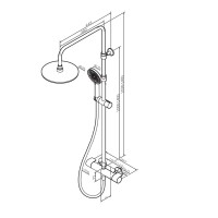 Душевая стойка AM.PM X-Joy F0785A499 золото