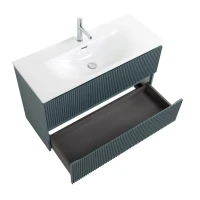 Тумба с раковиной BelBagno Uno-mini 100 подвесная, 2 ящика, матовая голубая