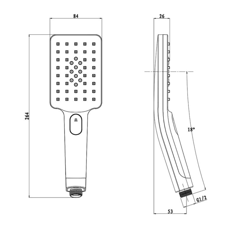 Душевая лейка Olive'S D183 глянцевая хром