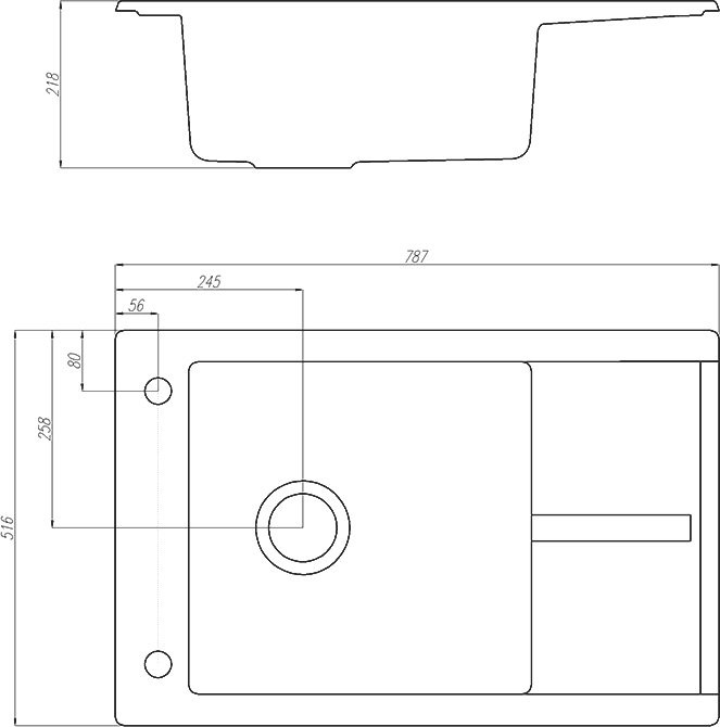 Мойка кухонная AQUATON Делия 78 терракотовая