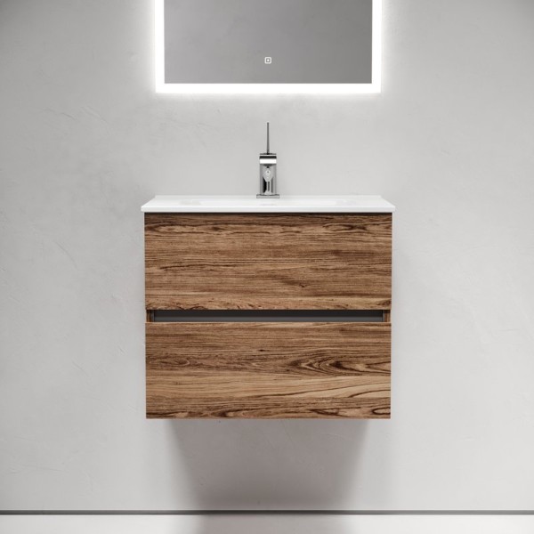 Тумба с раковиной Sancos Urban 60 дуб чарльстон, белая раковина CN7001