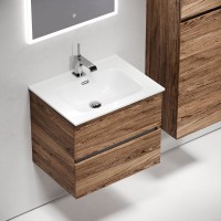 Тумба с раковиной Sancos Urban 60 дуб чарльстон, белая раковина CN7001