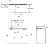 Тумба с раковиной Jacob Delafon Rythmik Rythmik 100 3 ящика арлингтонский дуб Тумба с раковиной Jacob Delafon Rythmik Rythmik 100 3 ящика арлингтонский дуб