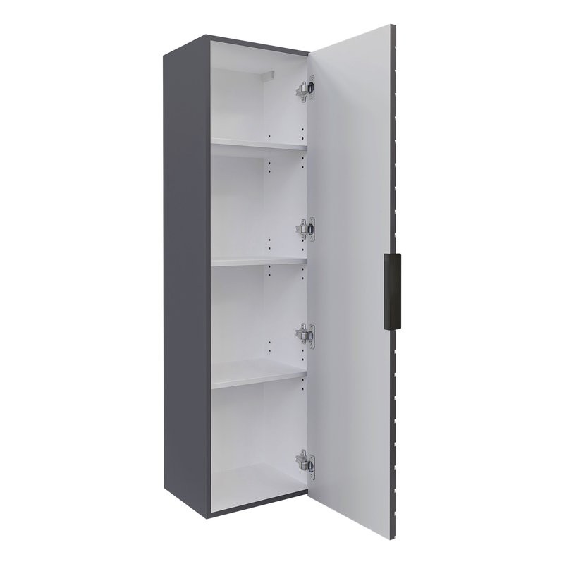 Шкаф-пенал для ванной Grossman Блисс 40 L/R матовый графит